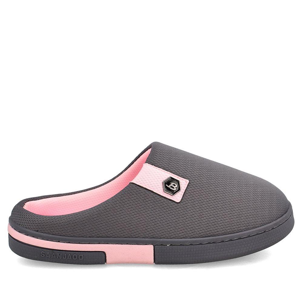 PANTUFLAS MUJER BATA INÉS GRIS-4