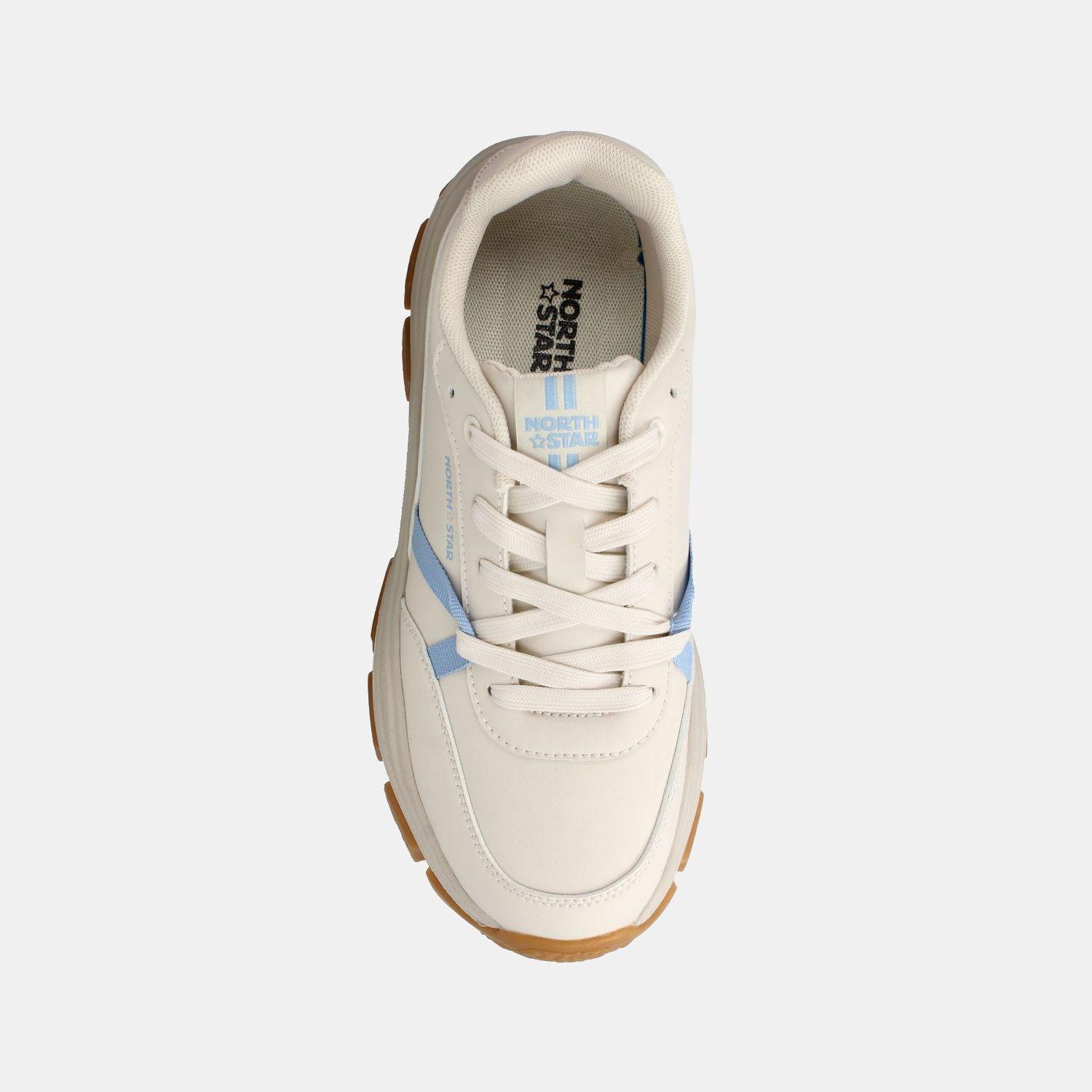 Zapatilla Mujer North Star Boor Beige/Azul-3