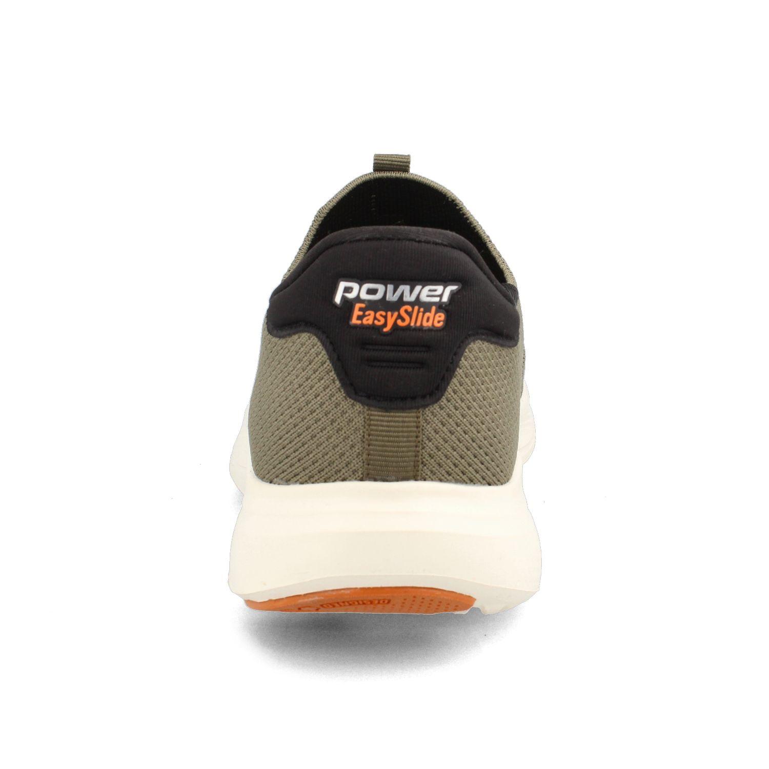 Zapatilla Hombre Power N-Walk Akari Easyslide Verde Oliva-Beige-2