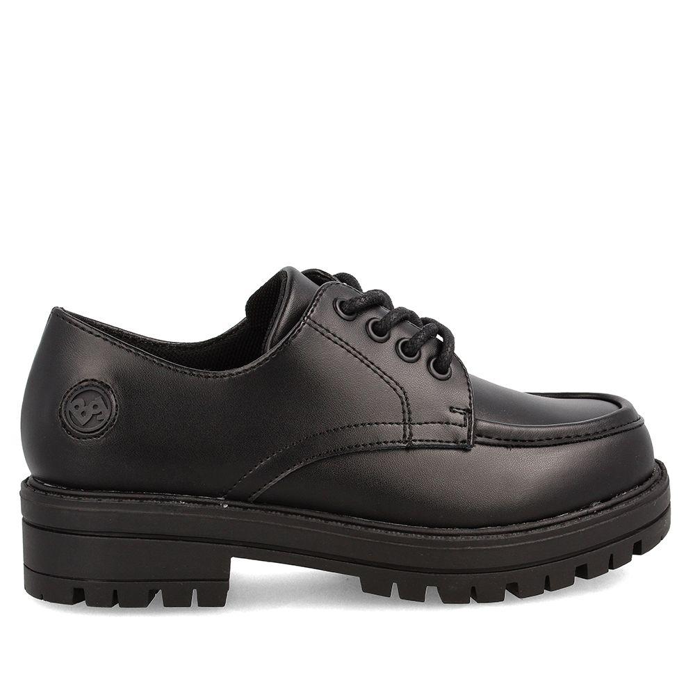 Zapato Escolar Niña Bubblegummers Candela Cordones Negro-4