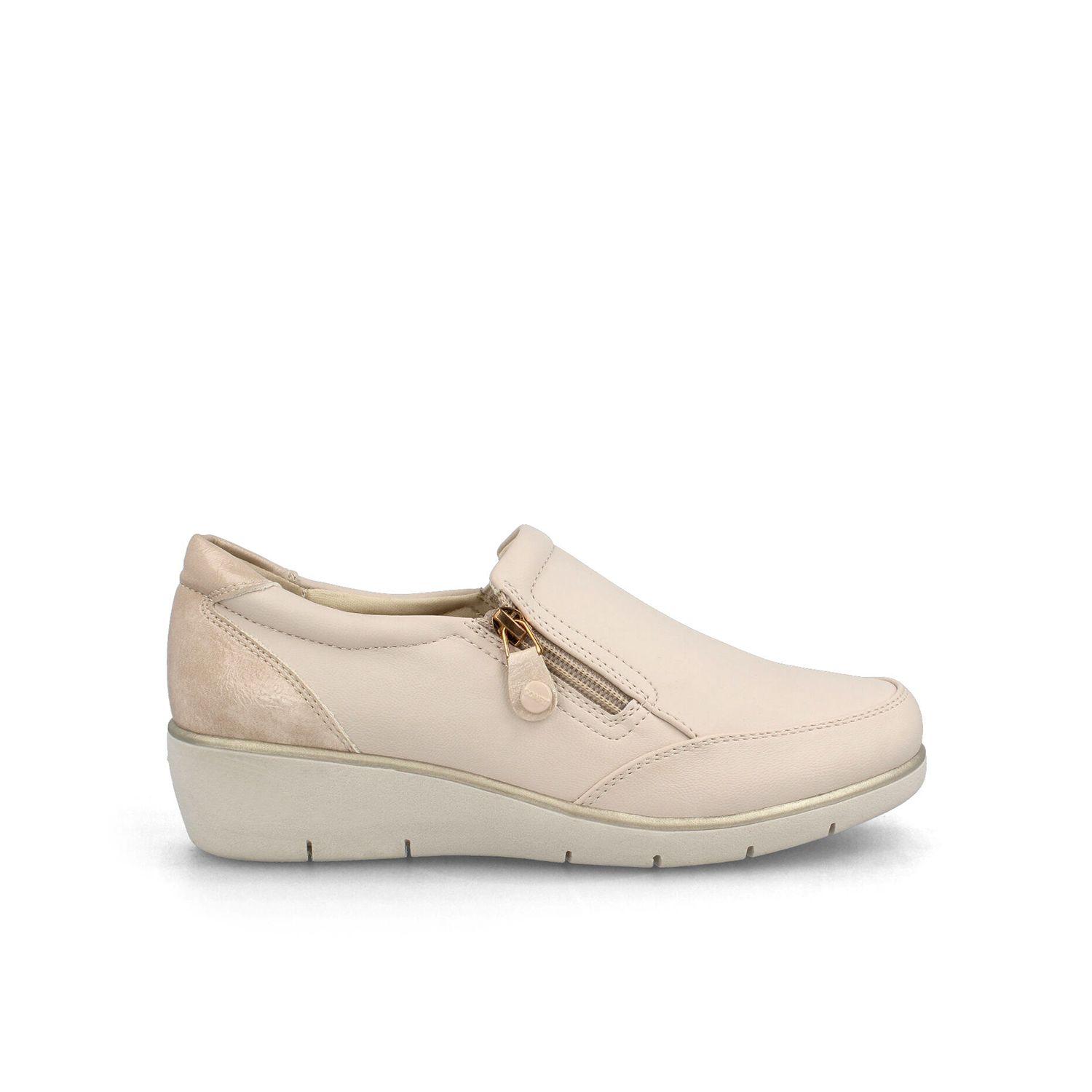 Mocasin Mujer Bata Frida Beige-0