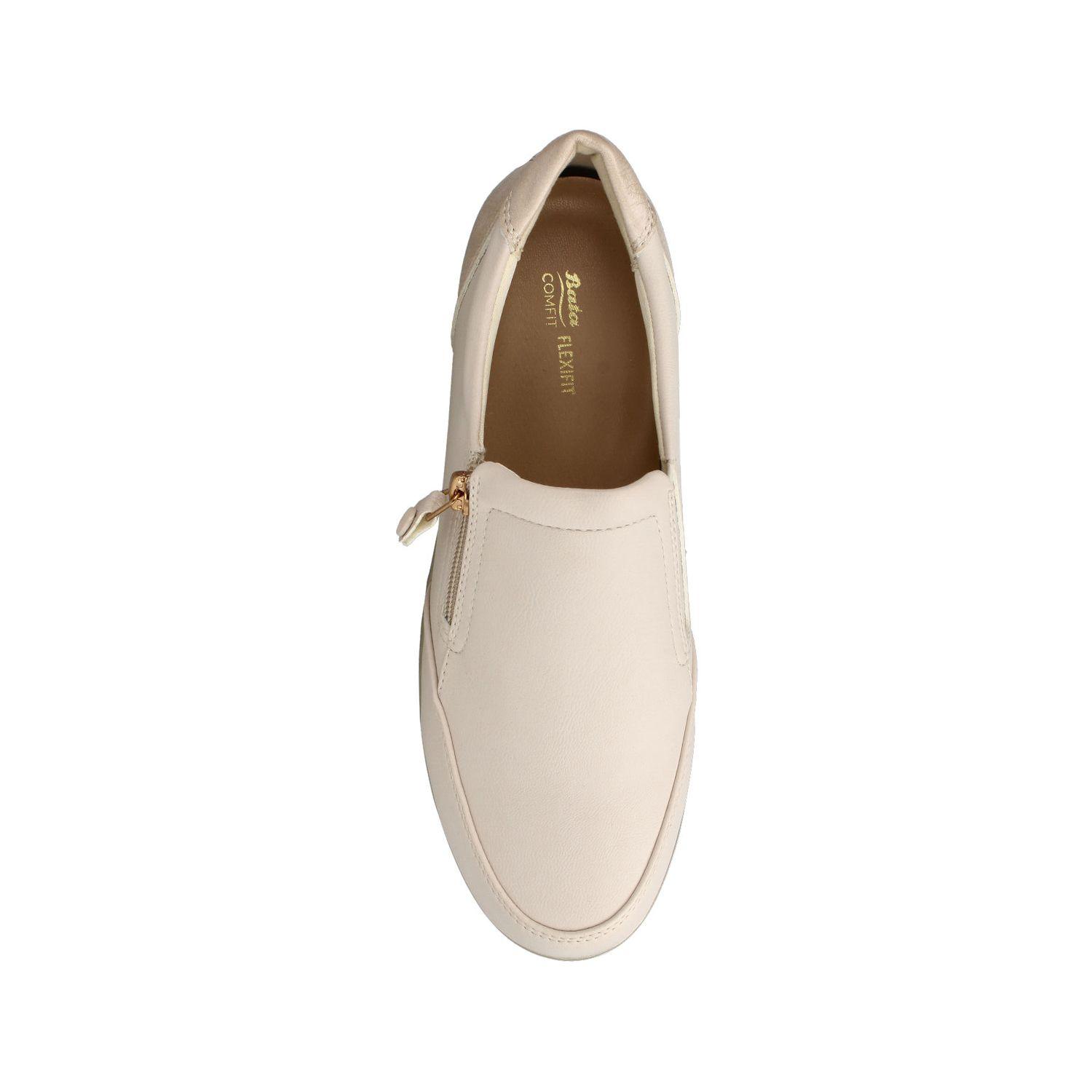 Mocasin Mujer Bata Frida Beige-3