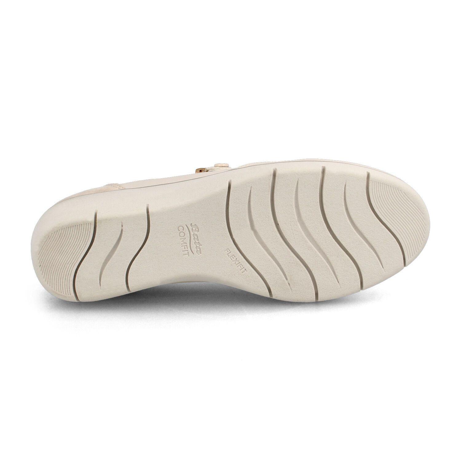 Mocasin Mujer Bata Frida Beige-4