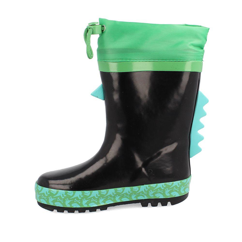 BOTA DE AGUA NIÑO BUBBLEGUMMERS DINOSAUR NEGRO - VERDE 30-33-1