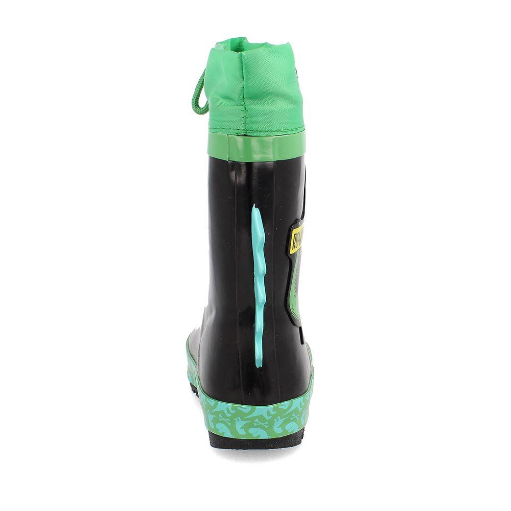 BOTA DE AGUA NIÑO BUBBLEGUMMERS DINOSAUR NEGRO - VERDE 30-33-2