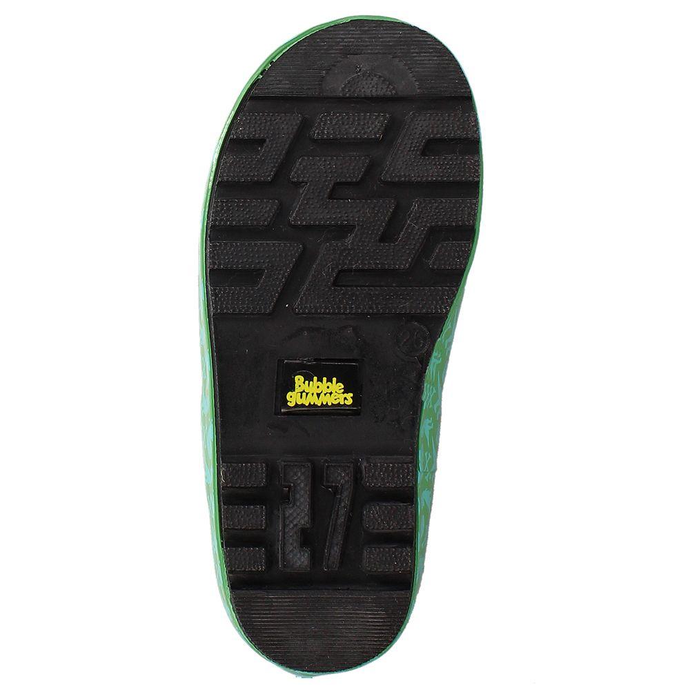 BOTA DE AGUA NIÑO BUBBLEGUMMERS DINOSAUR NEGRO - VERDE 30-33-6
