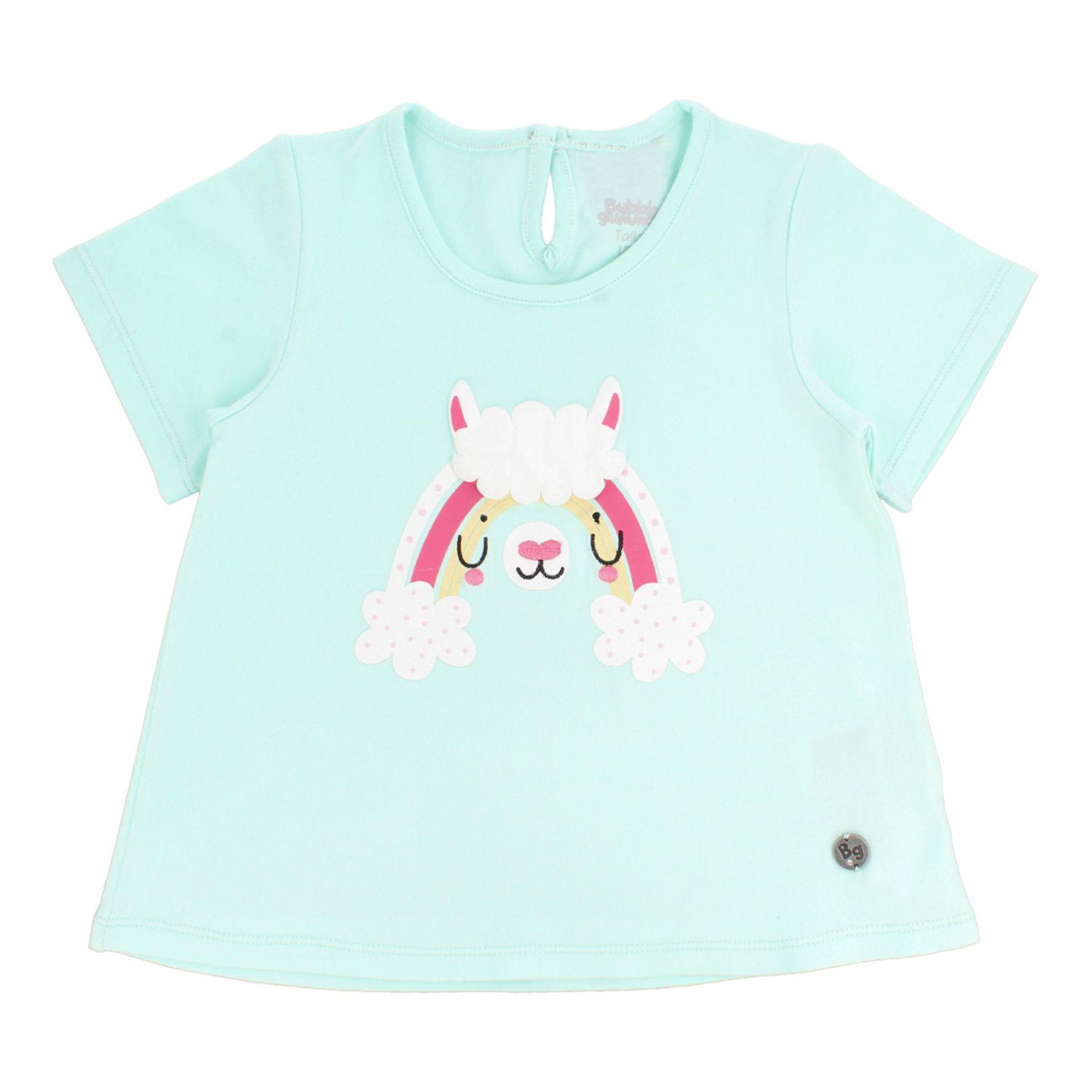 Polera Manga Corta Niña Bubblegummers Peach Aqua I-0