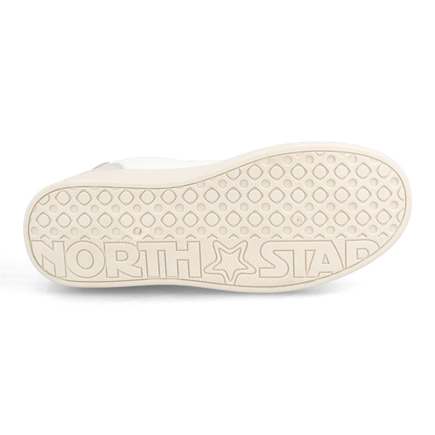 Zapatilla Mujer North Star New Skater  Blanco-Gris-4