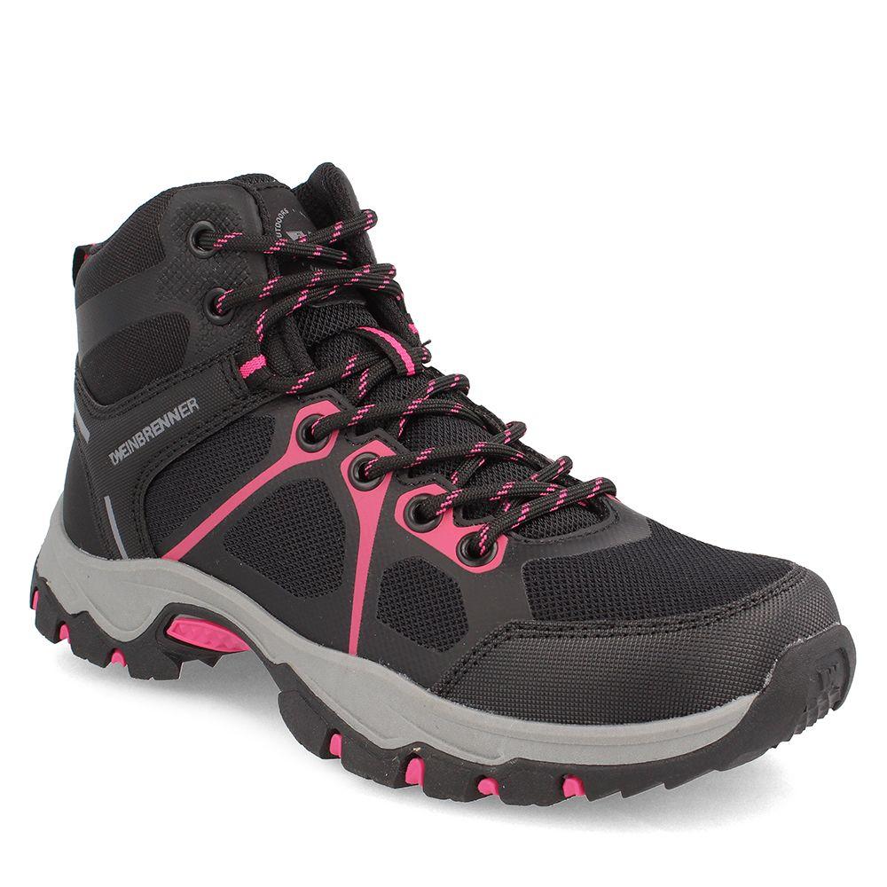 Botín Mujer Weinbrenner Baxter Mid Negro-Rosado-0