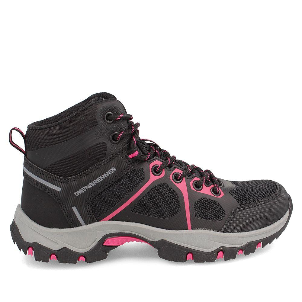 Botín Mujer Weinbrenner Baxter Mid Negro-Rosado-0