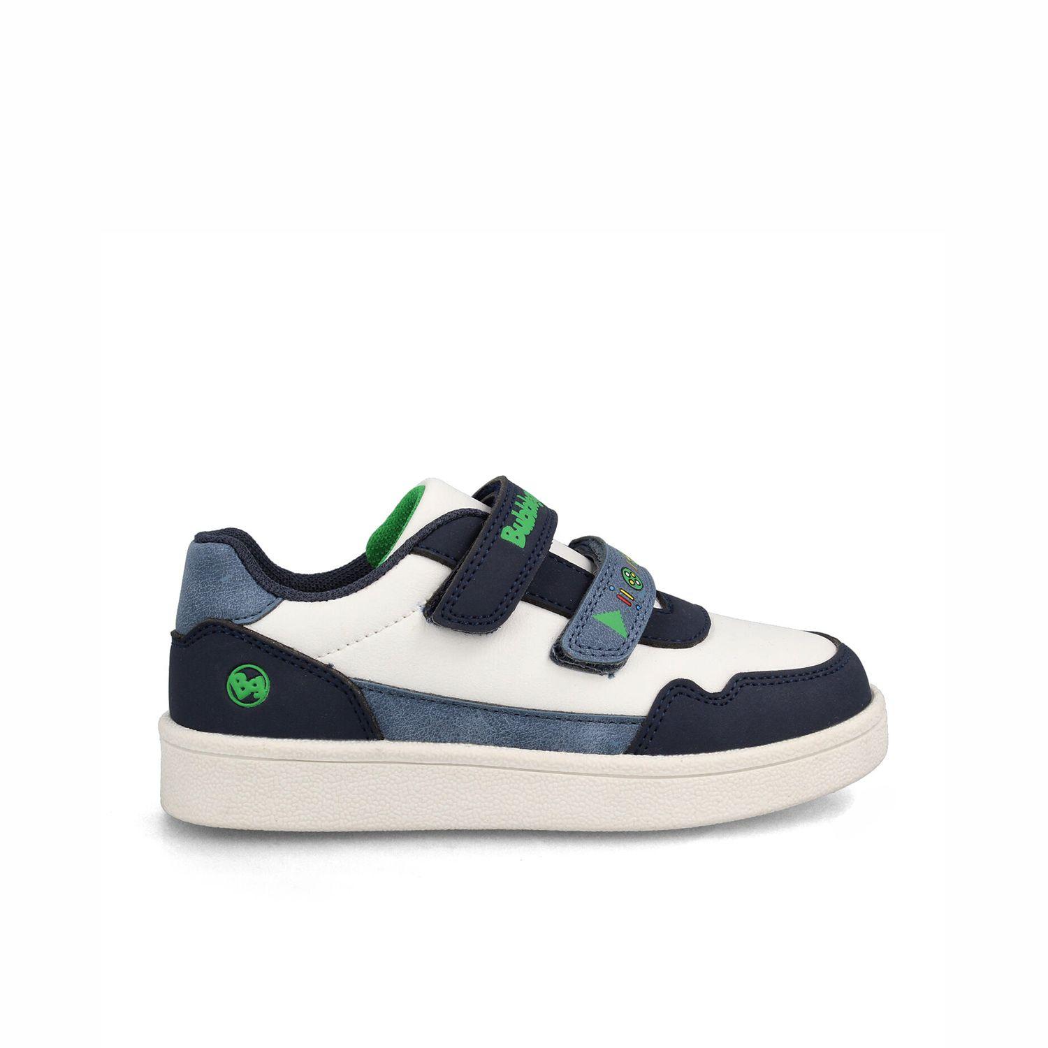 Zapatilla Niño Bubblegummers Clavel Blanco - Azul Marino-0