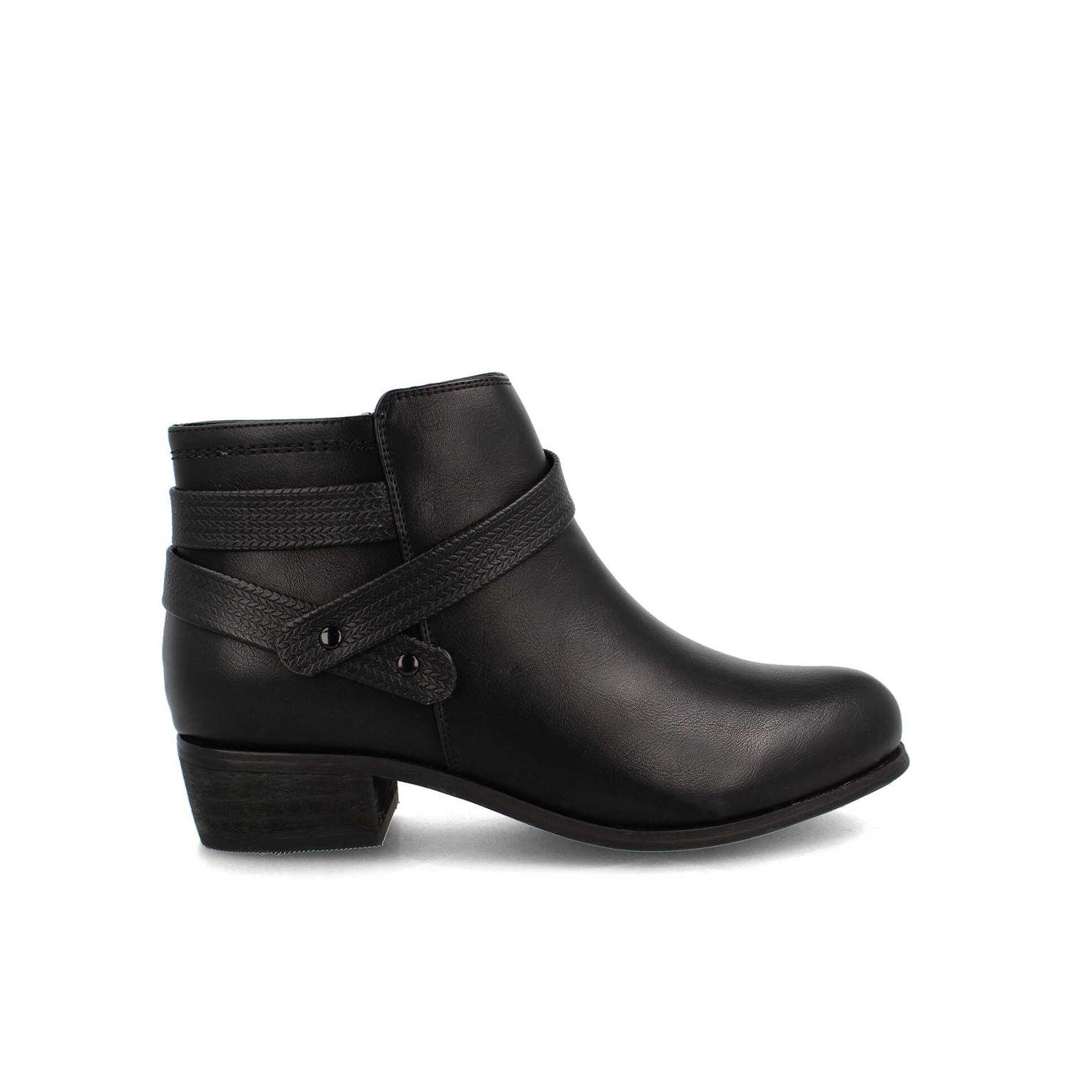 Botín Mujer Bata Canela Negro-0