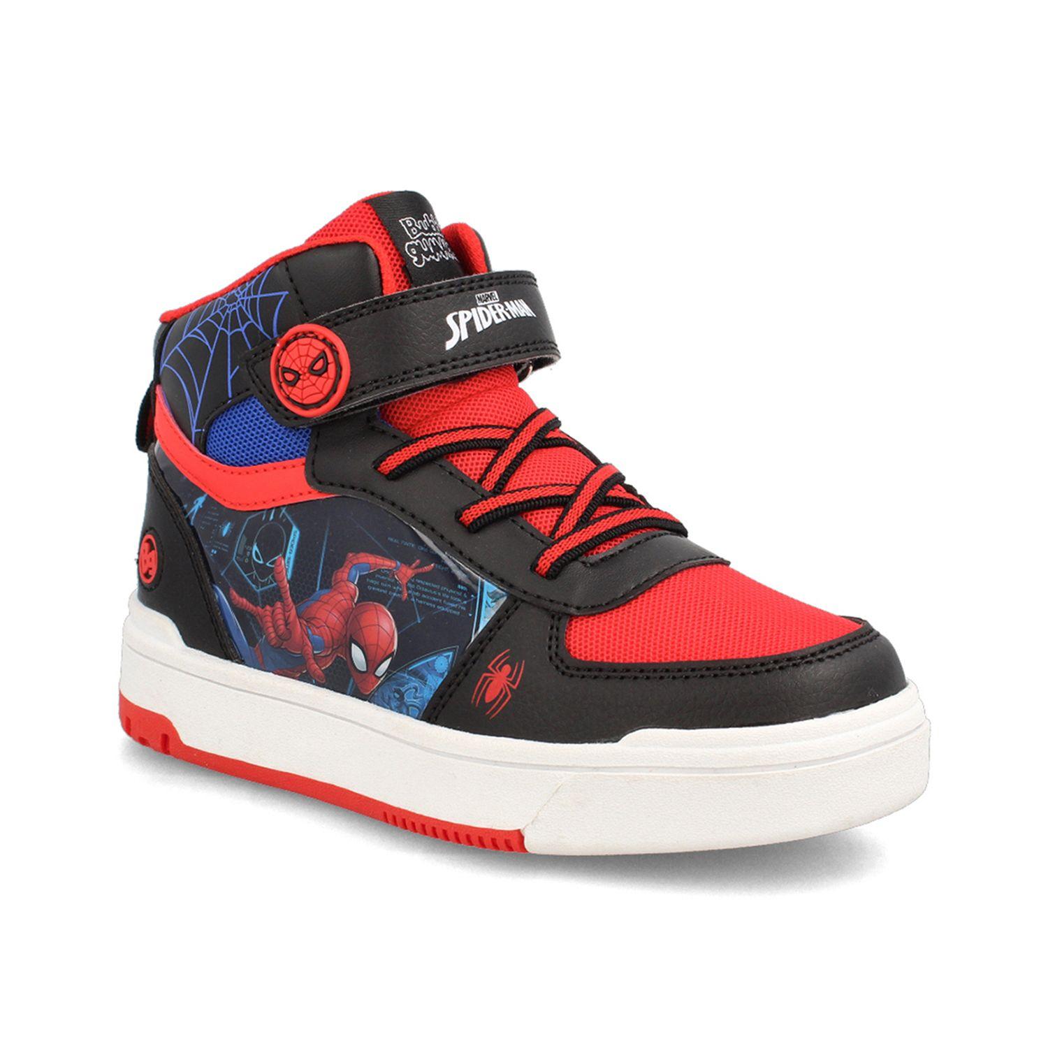 Zapatilla Niño Bubblegummers Spiderman 6 Negro-Rojo-1