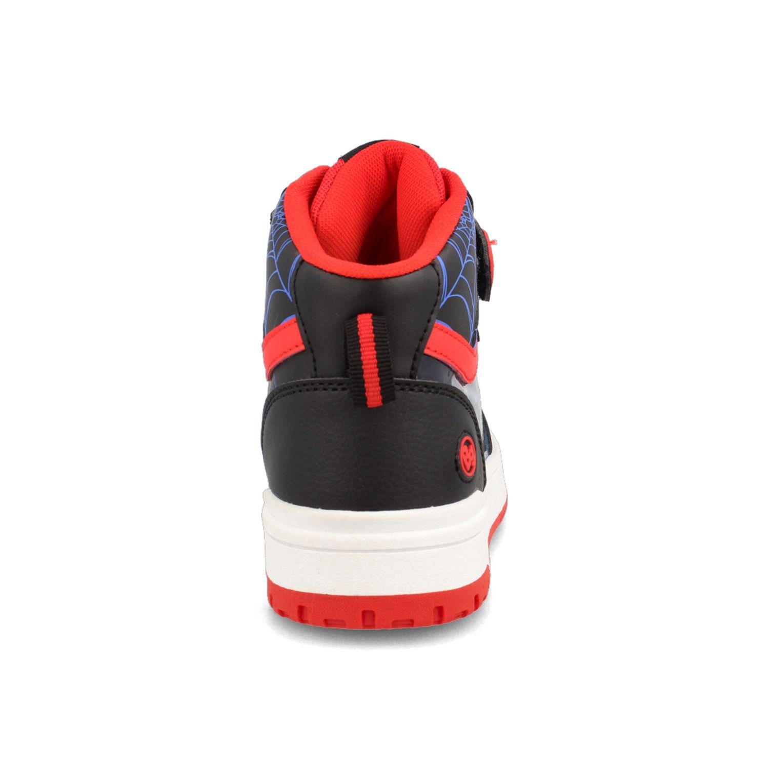 Zapatilla Niño Bubblegummers Spiderman 6 Negro-Rojo-2