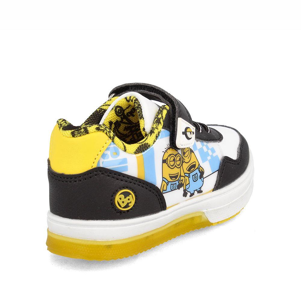 Zapatilla Niño Bubblegummers Minions Neon Blanco-Negro-3