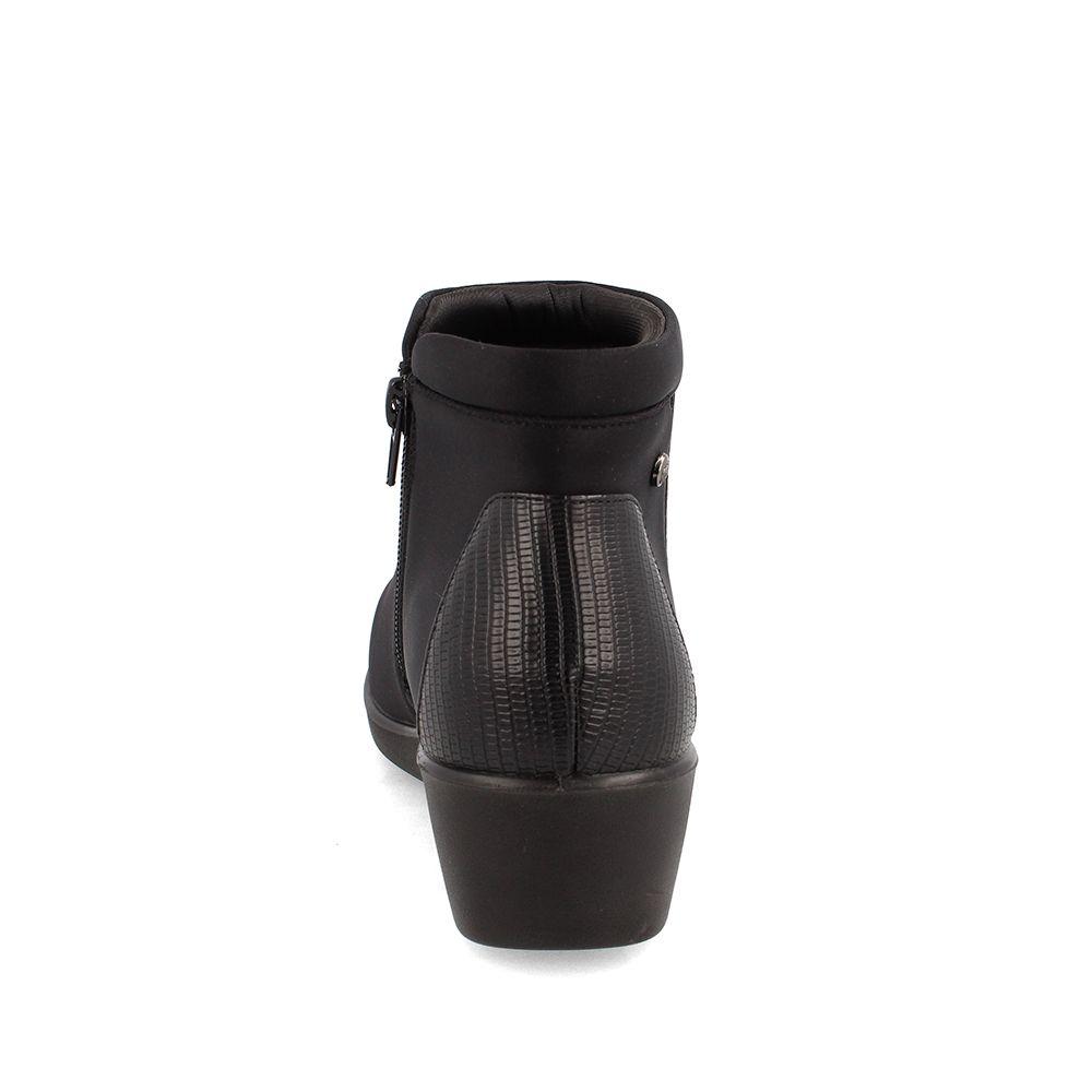 Botín Mujer Bata Comfit Newstar Negro Opaco-2