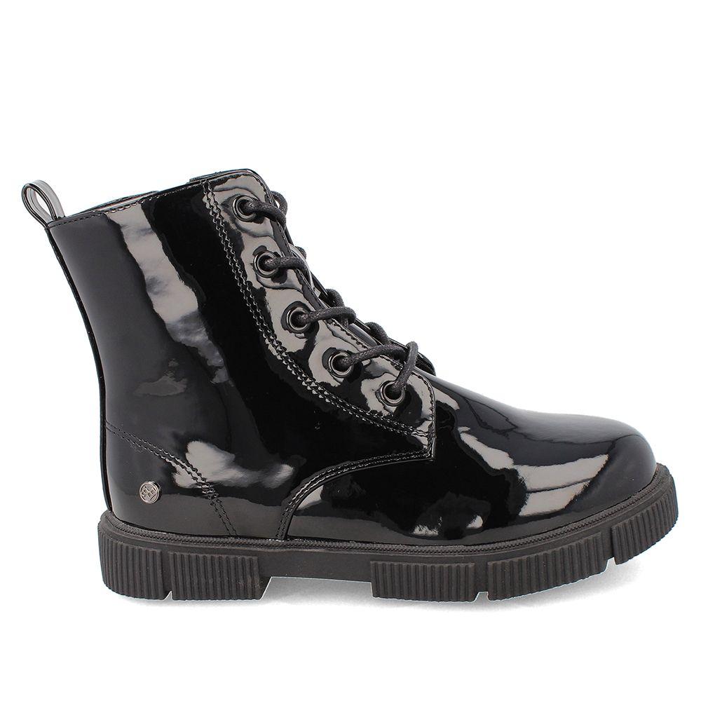 BOTIN NIÑA BUBBLEGUMMERS BALLARD CORDONES NEGRO 30-33-4