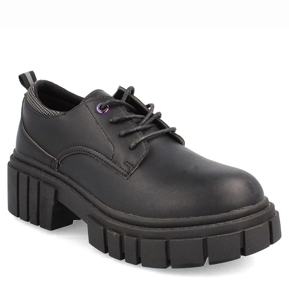 ZAPATO ESCOLAR CORDONES NIÑA TEENER CHUMY NEGRO-0