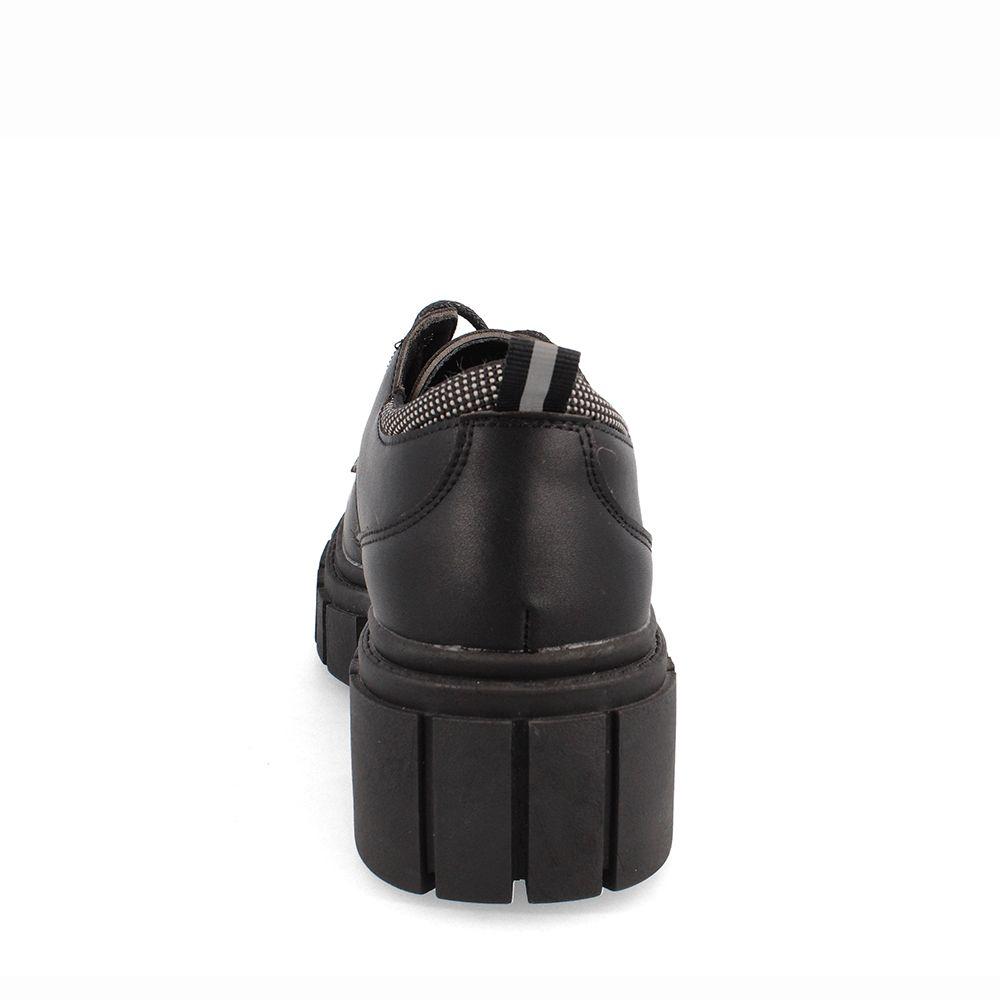 ZAPATO ESCOLAR CORDONES NIÑA TEENER CHUMY NEGRO-2