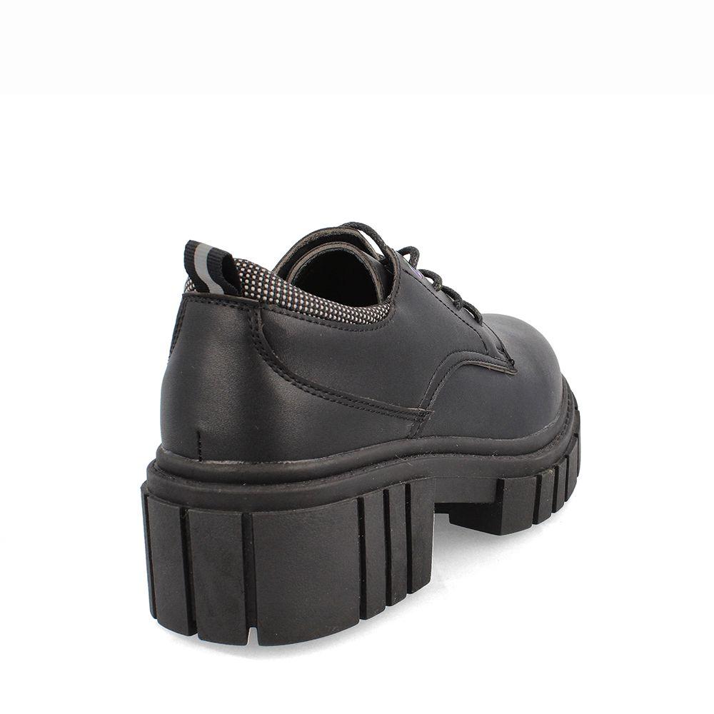 ZAPATO ESCOLAR CORDONES NIÑA TEENER CHUMY NEGRO-3