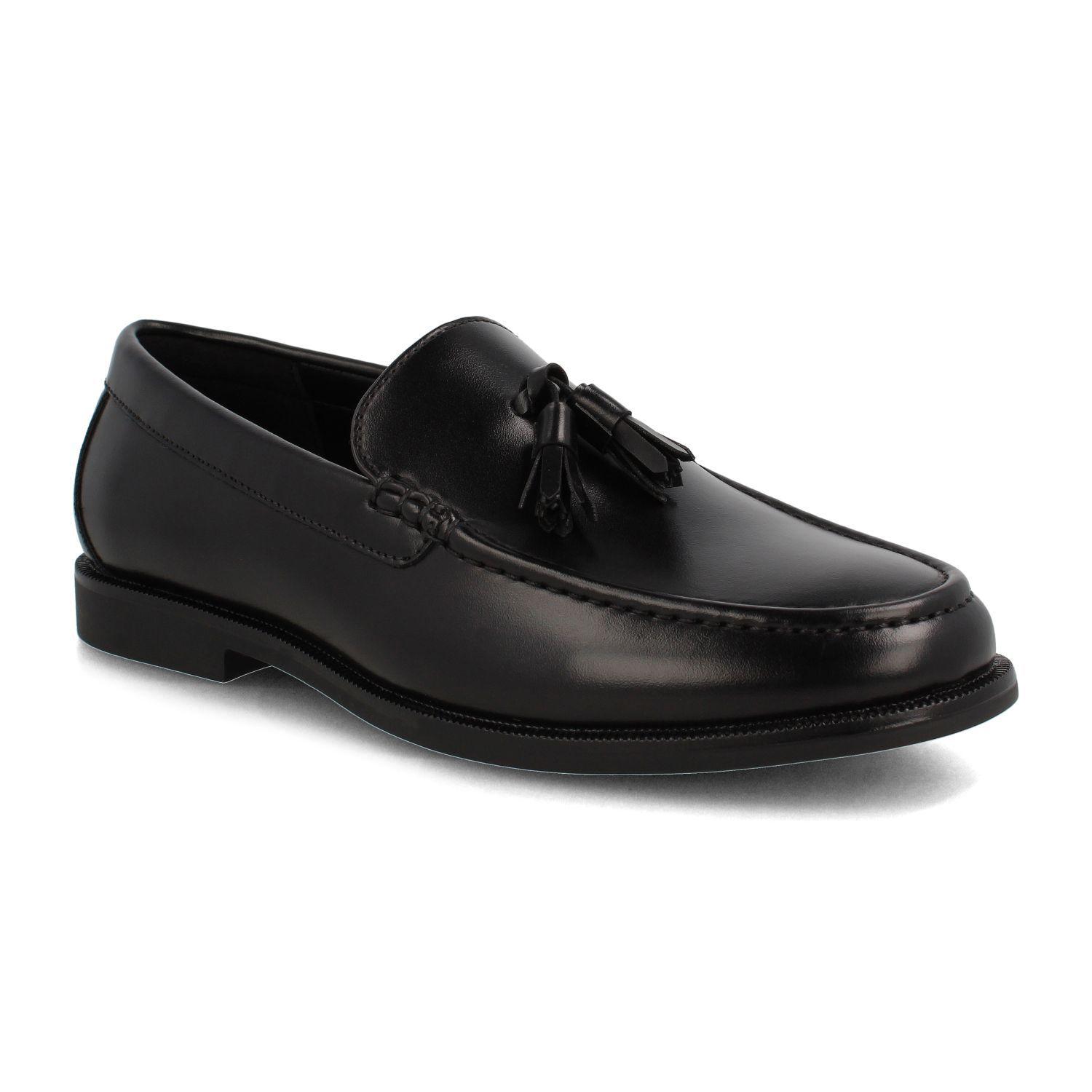Mocasín Mujer Bata Madrid Fleco Negro-1
