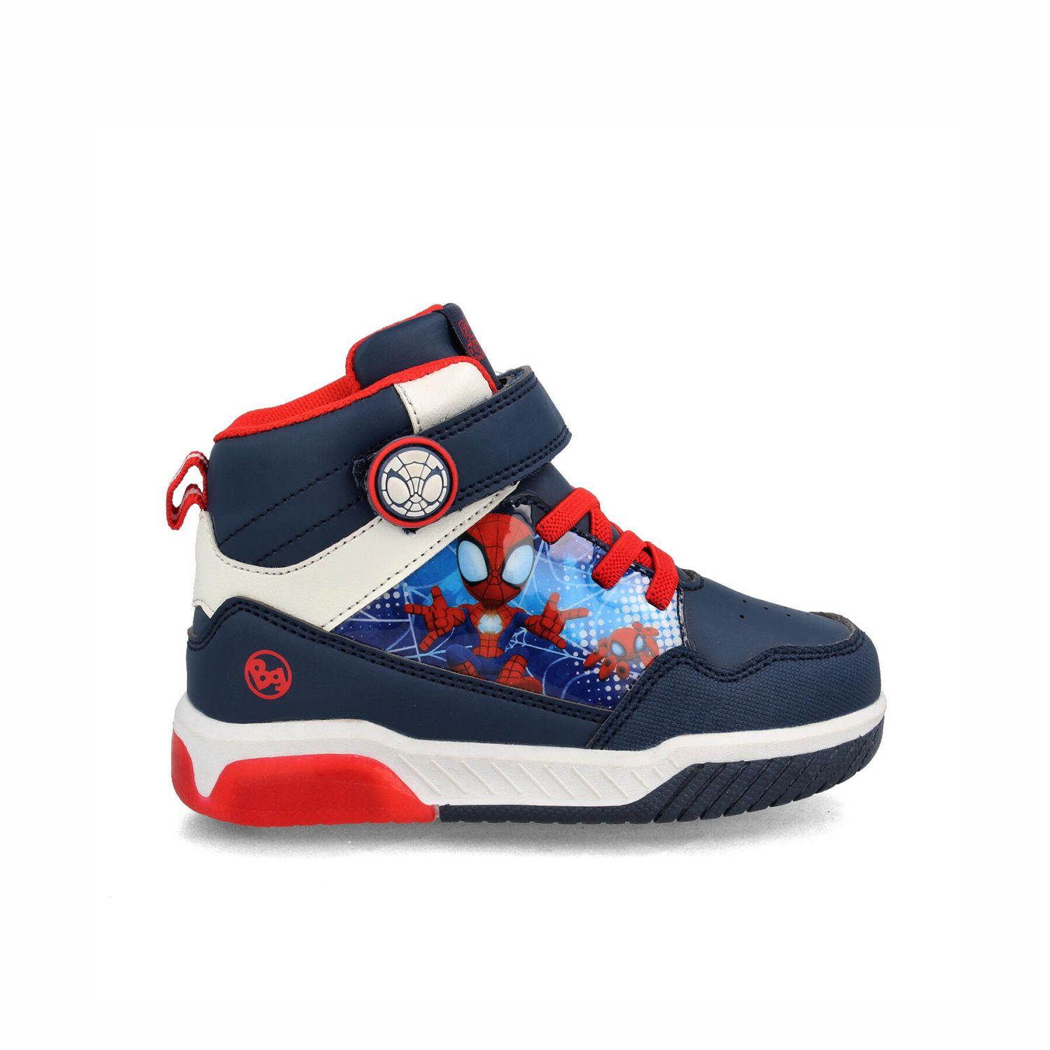 Zapatilla Niño Bubblegummers Spiderman Azul Marino - Rojo-0