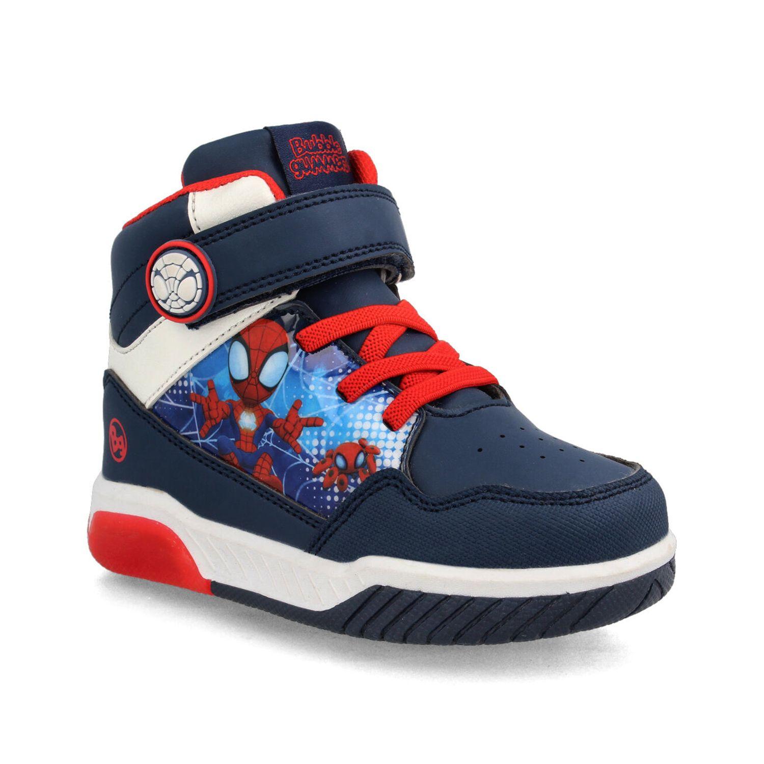 Zapatilla Niño Bubblegummers Spiderman Azul Marino - Rojo-1