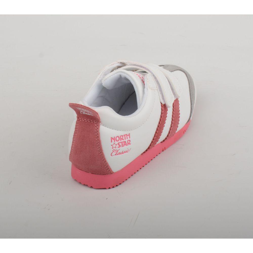 ZAPATILLA NIÑA NORTH STAR CLASSIC BLANCO - ROSADO 26 - 29-2