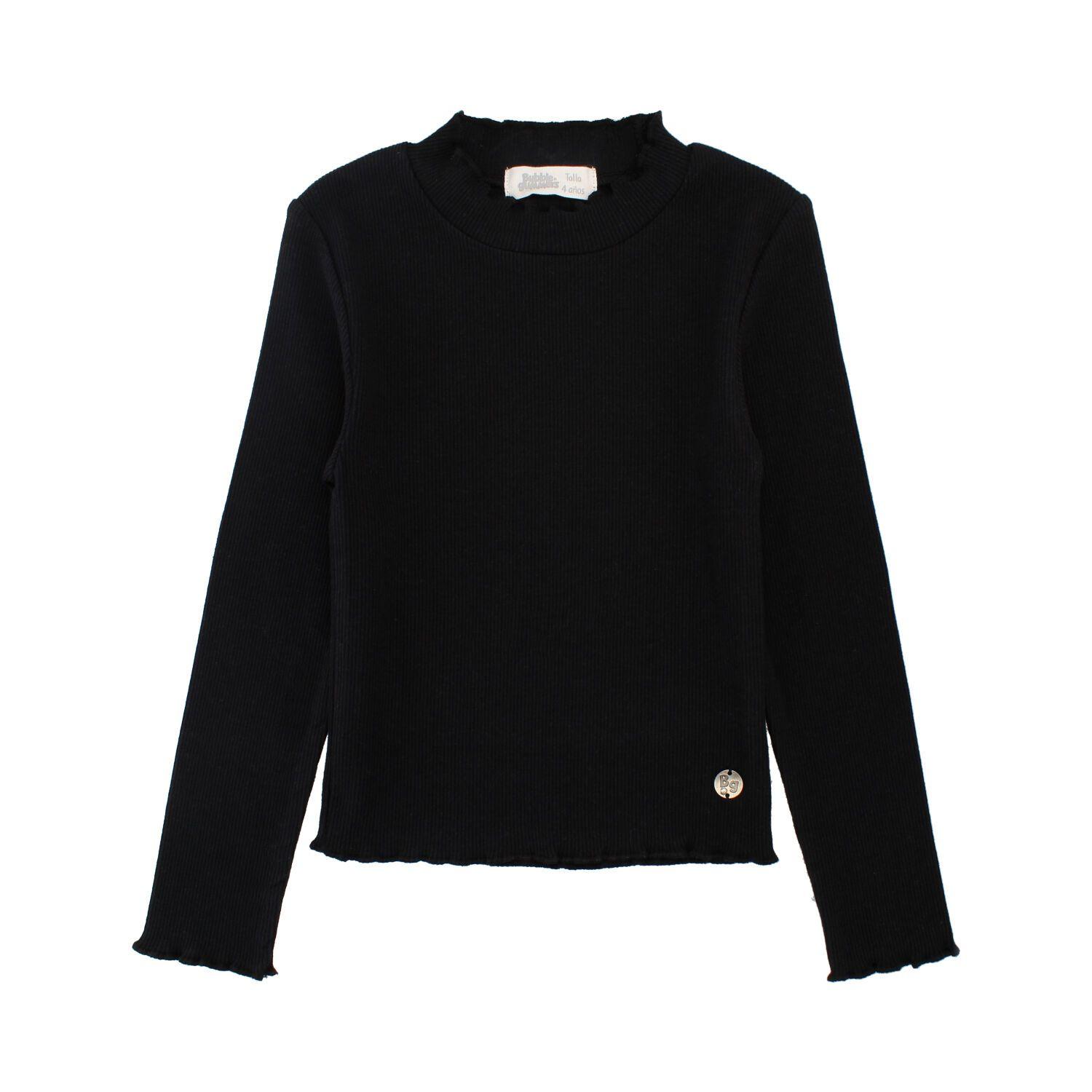 Poleras Manga Larga Niña Bubblegummers Sierra Negro Teens-0