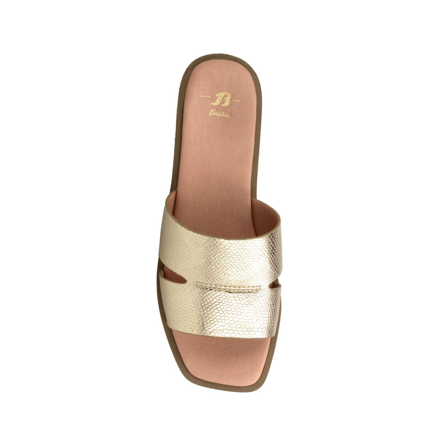 Sandalia Mujer Bata Odilia. Dorado-3