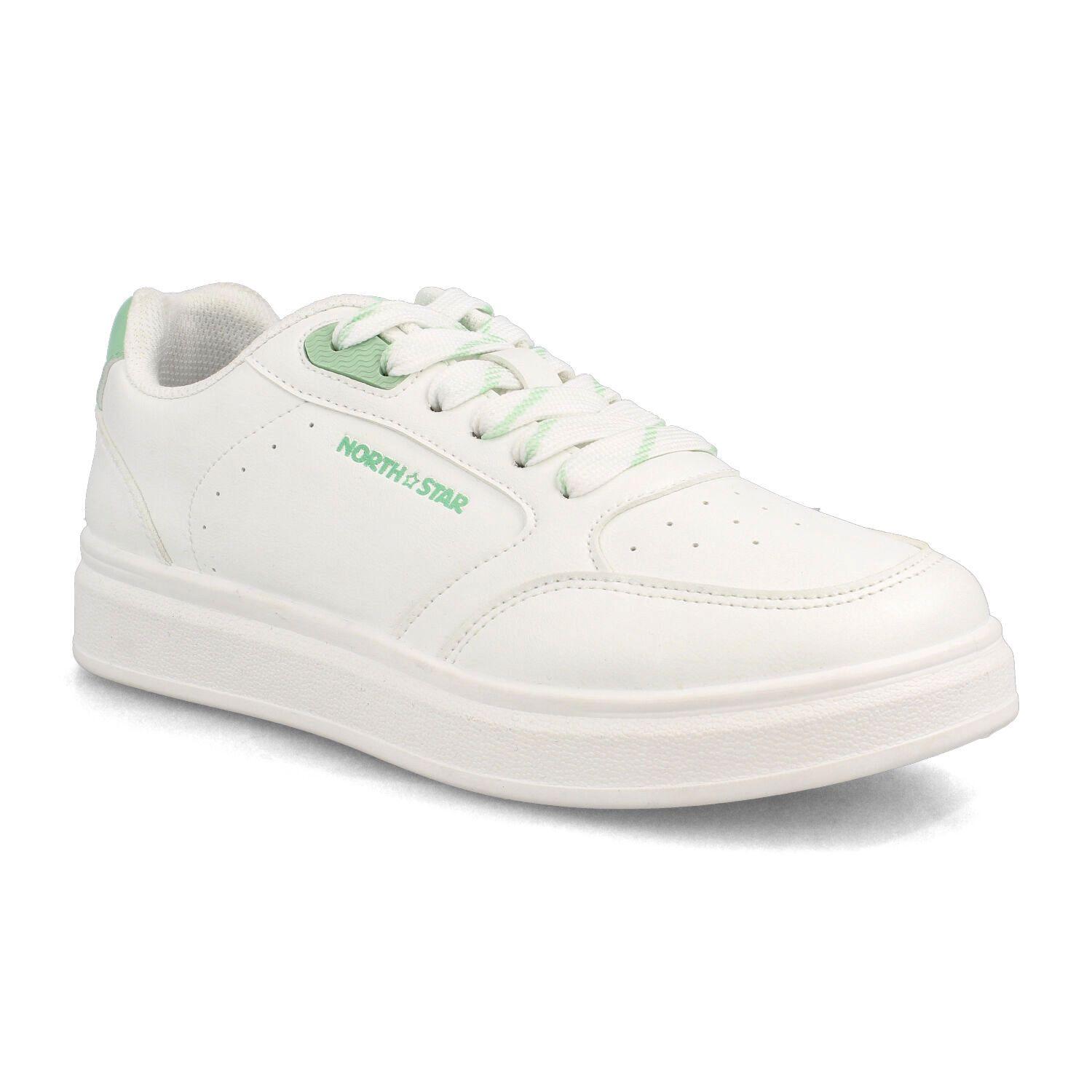 Zapatilla Mujer North Star New Skater Blanco-Verde-1