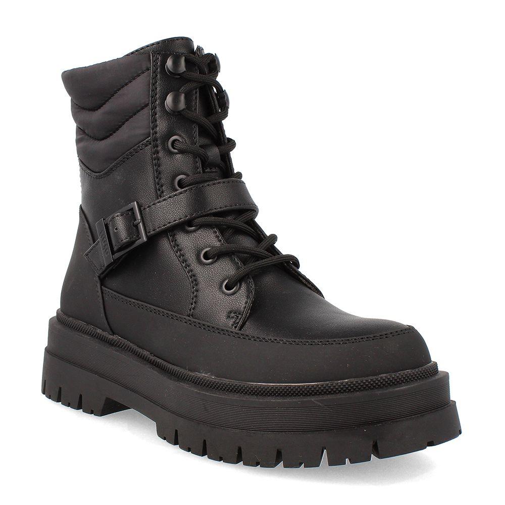 Botín Cordones Mujer Bata Akiko Negro-0