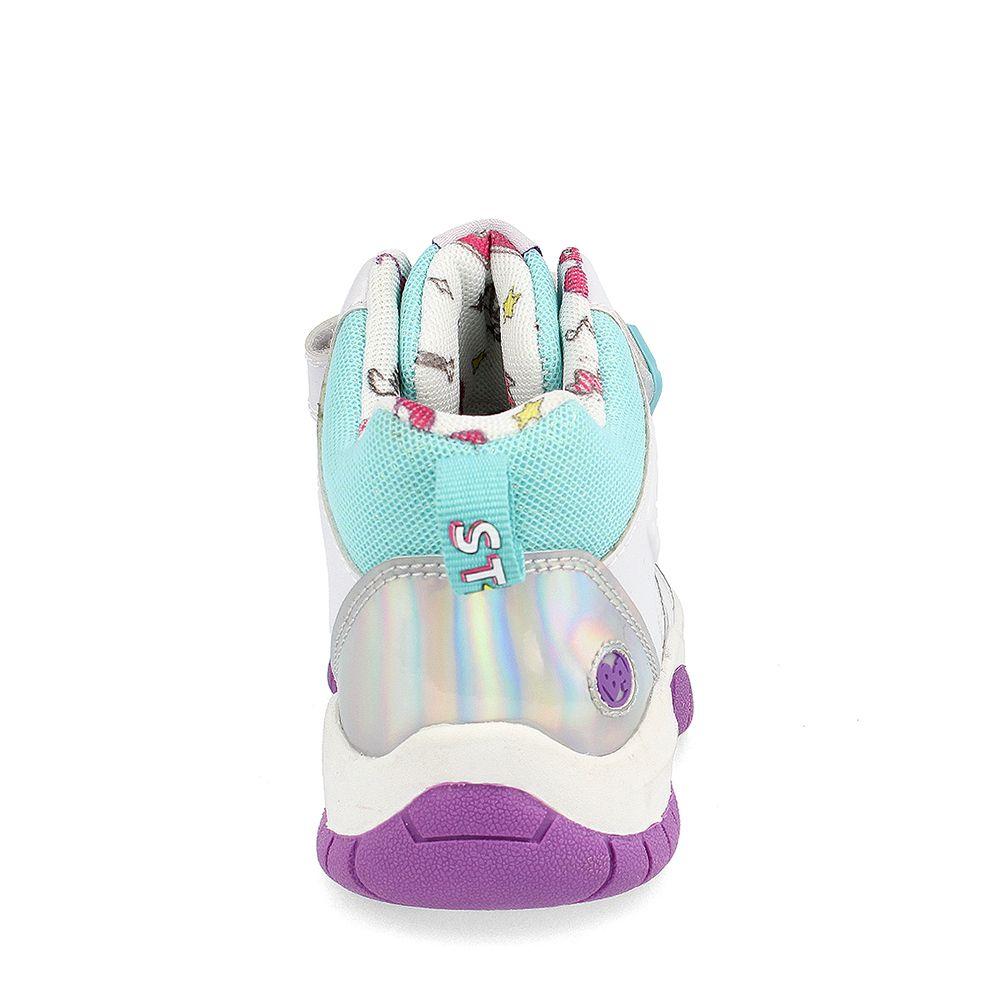 ZAPATILLA NIÑA BUBBLEGUMMERS BASKET RING WHITE-BLUE 26 - 29-2