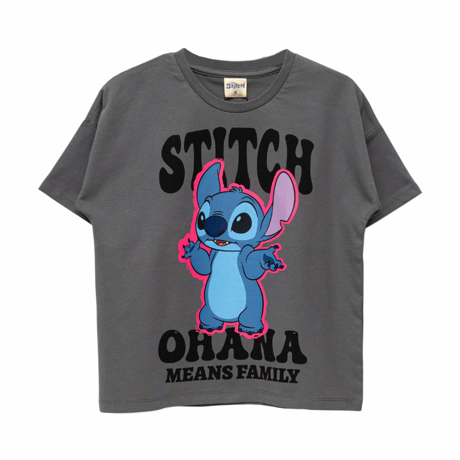 Polera Niña Bubblegummers Stitch Gris-0