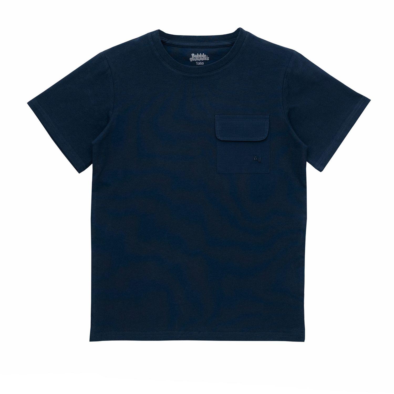 Polera Manga Corta Niño Bubblegummers Castaño Azúl Teens-0