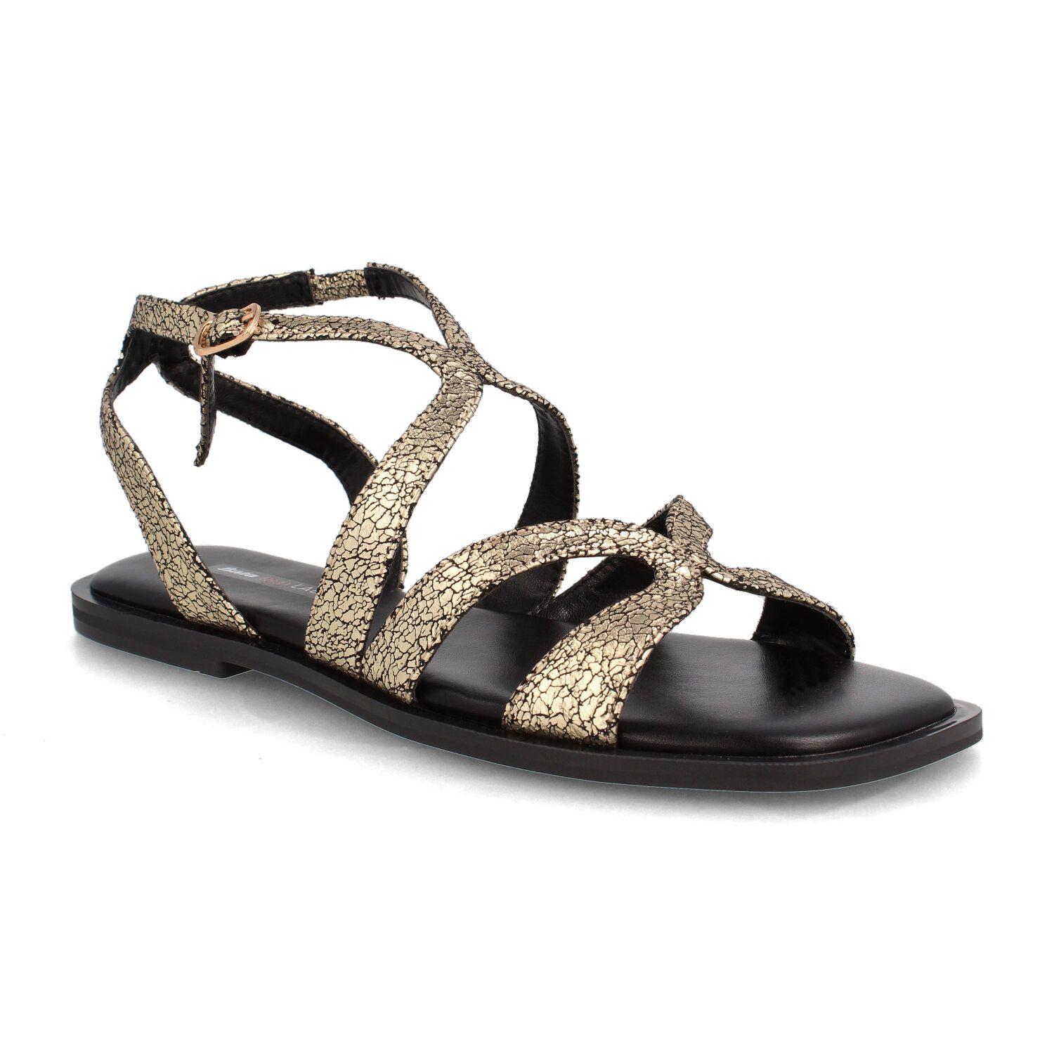 Sandalia Mujer Bata Taylor Dorado-1