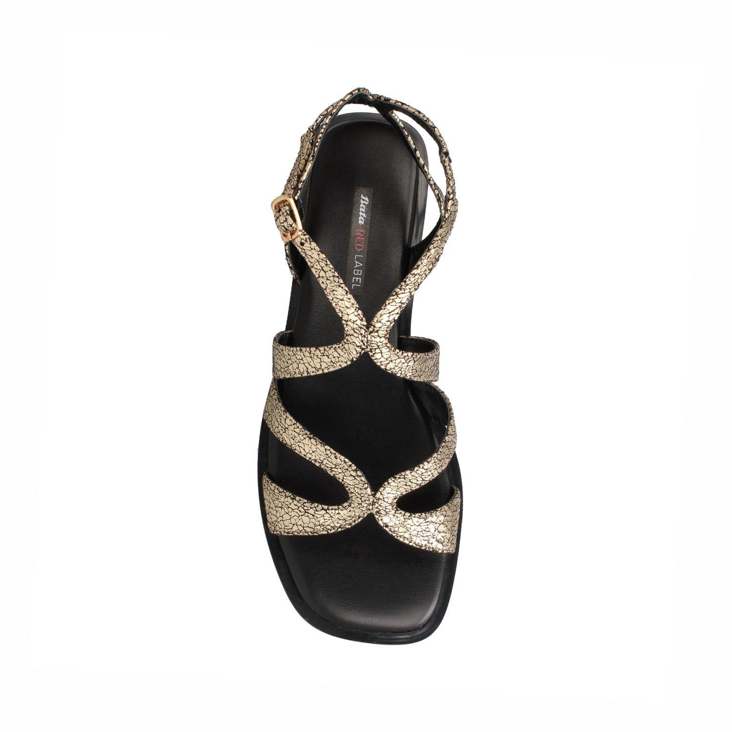 Sandalia Mujer Bata Taylor Dorado-3