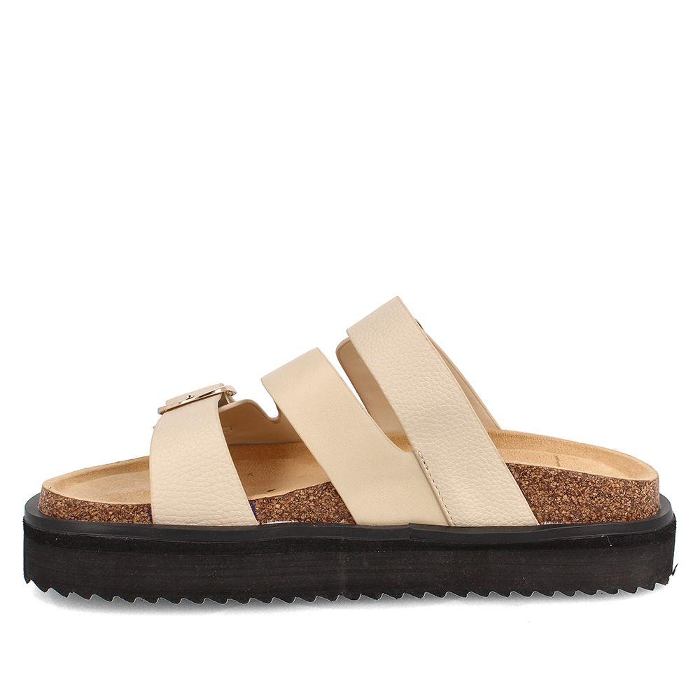 Sandalia Mujer Bata Trini Beige-4