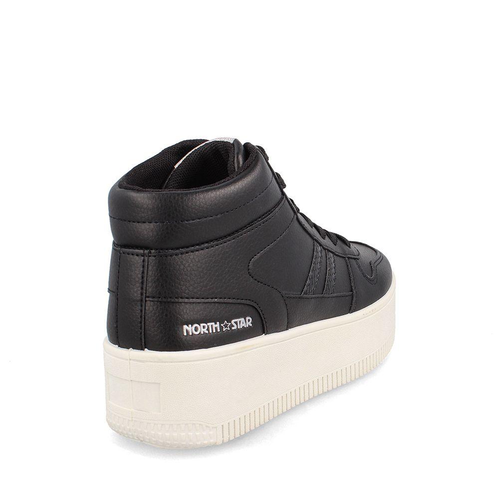 ZAPATILLA MUJER NORTH STAR MAYO CAÑA ALTA NEGRO-3
