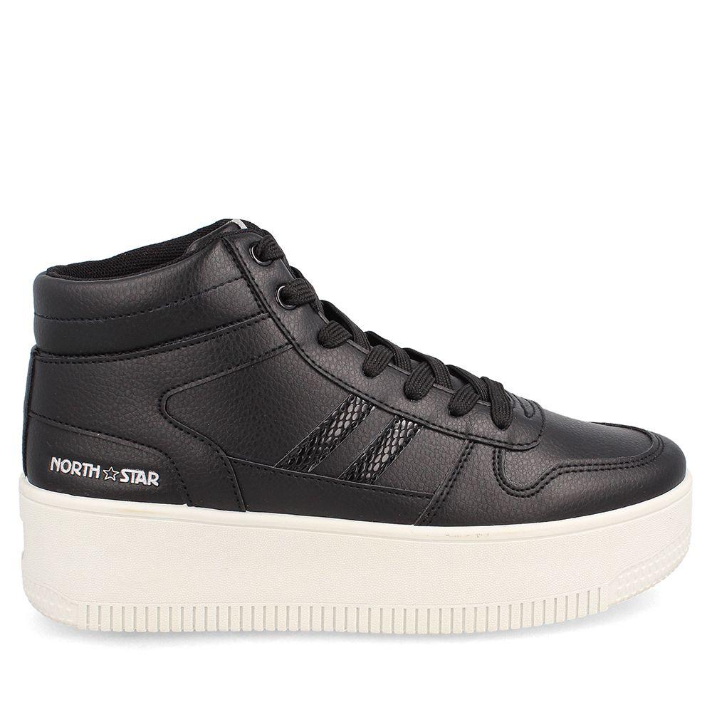 ZAPATILLA MUJER NORTH STAR MAYO CAÑA ALTA NEGRO-4