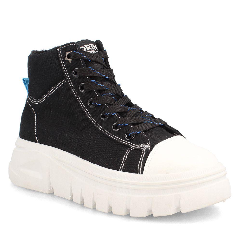 Zapatilla Con Caña Niña North Star Vikinga Negro-0