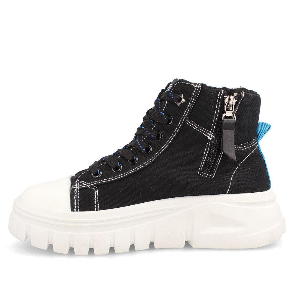 Zapatilla Con Caña Niña North Star Vikinga Negro-1