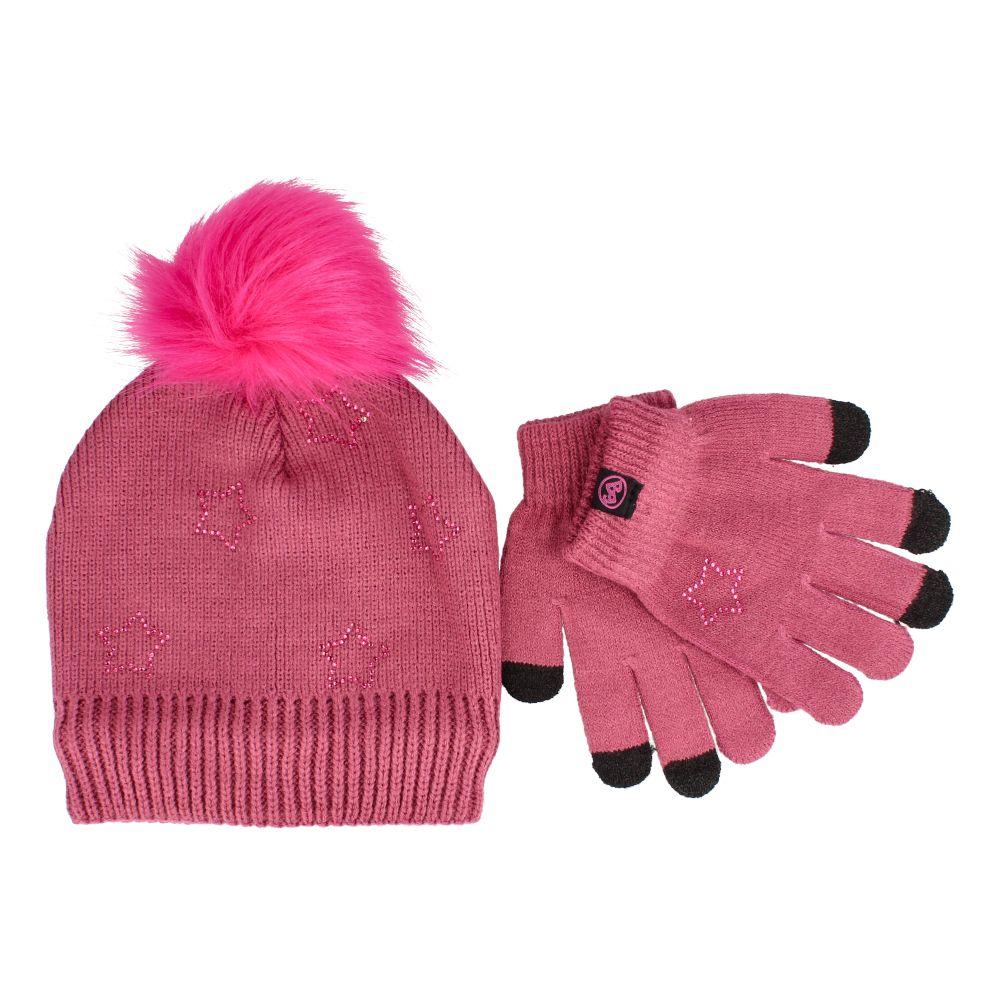 Pack Gorro Y Guantes Niña Bubblegummers Lara Rosado-0