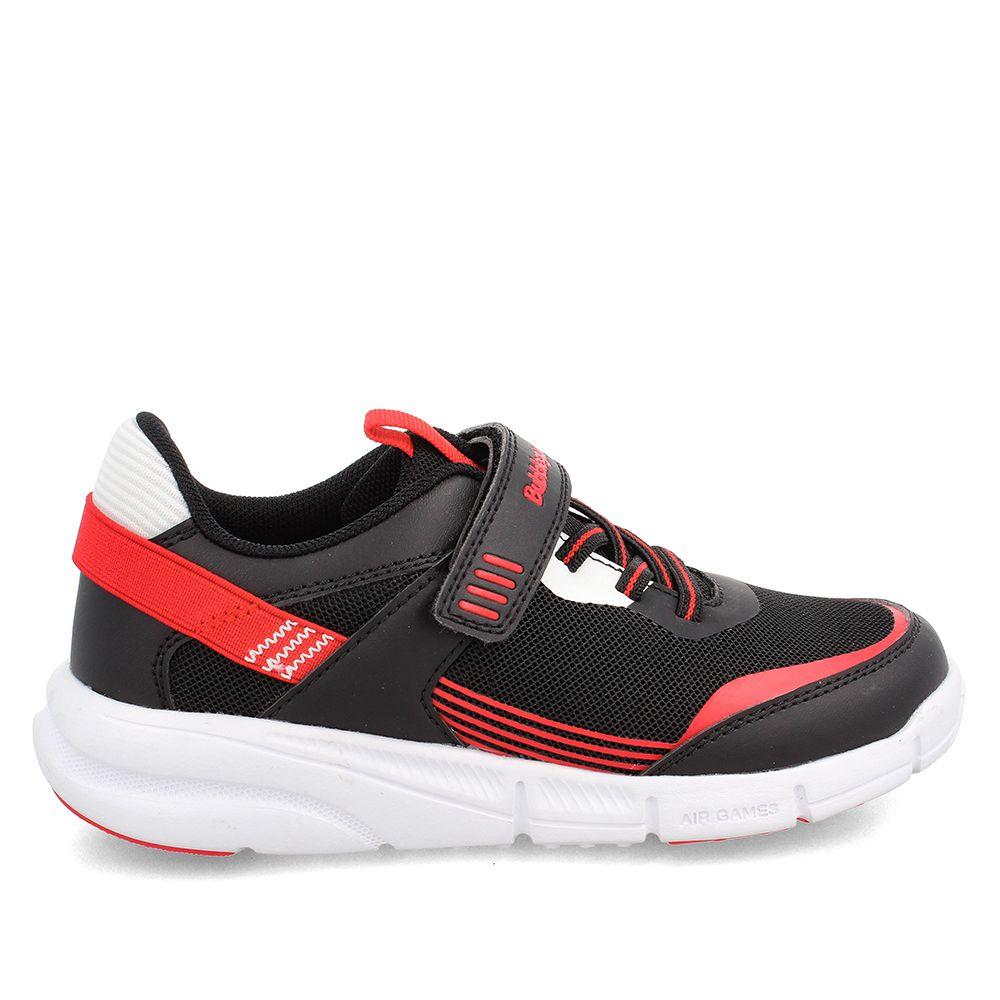 Zapatilla Niño Bubblegummers Airgames Negro-Rojo-4