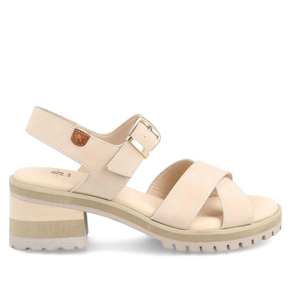 SANDALIA MUJER BATA JOURNEY CREMA-0