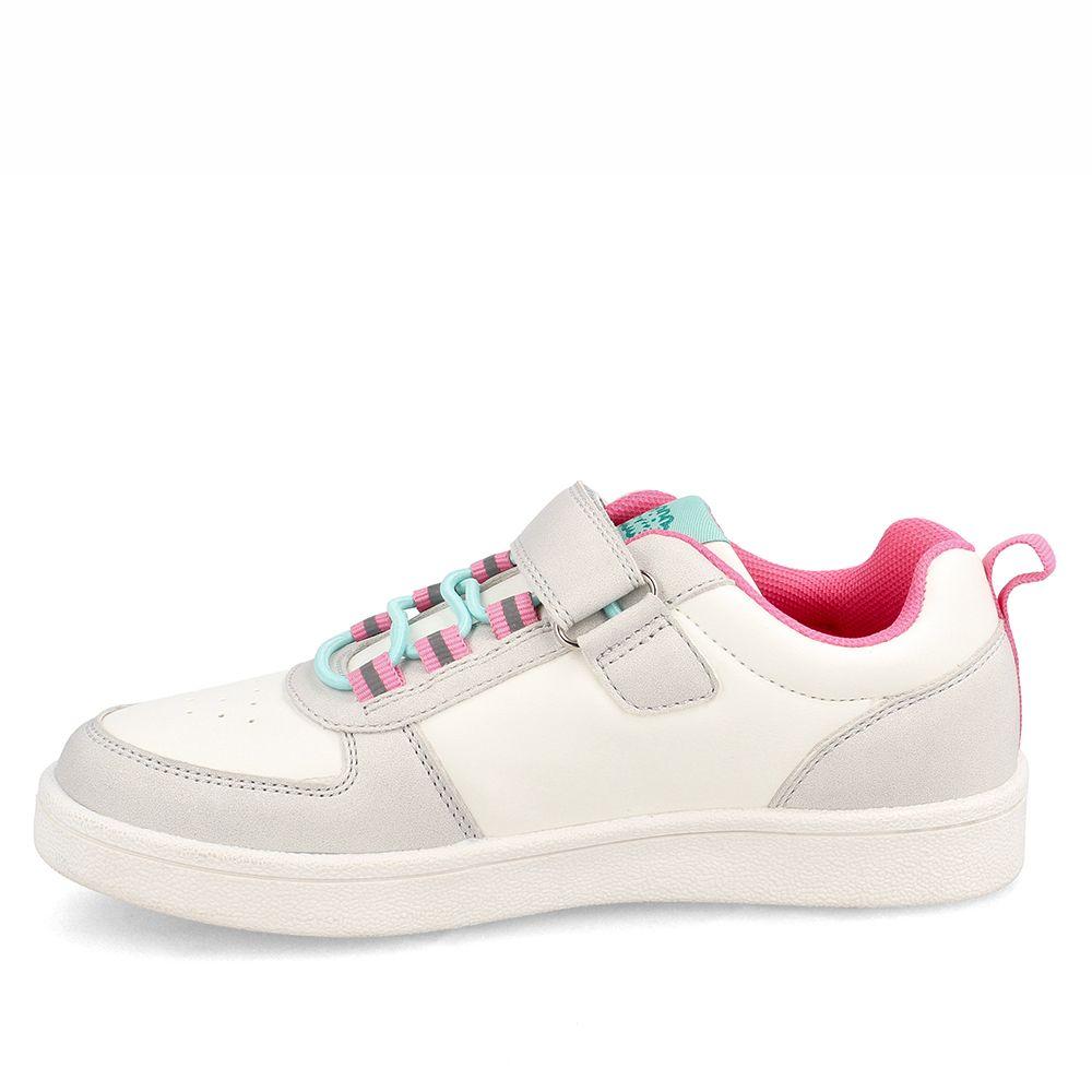 Zapatilla Niña Bubblegummers Clavel Blanco-Gris-1