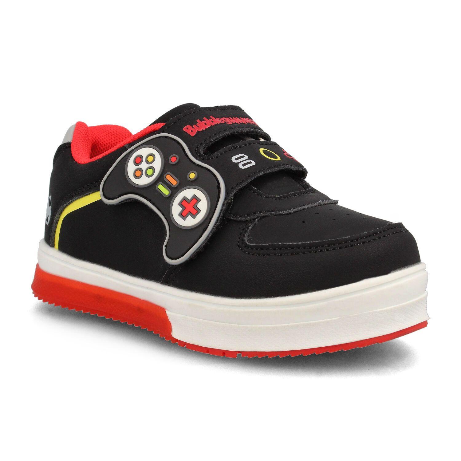 Zapatilla Niño Bubblegummers Neon Negro - Rojo-1