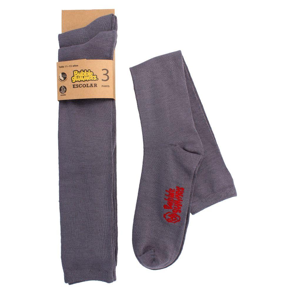 CALCETIN ESCOLAR NIÑA BUBBLEGUMMERS ESCOLAR 2 GRIS-0