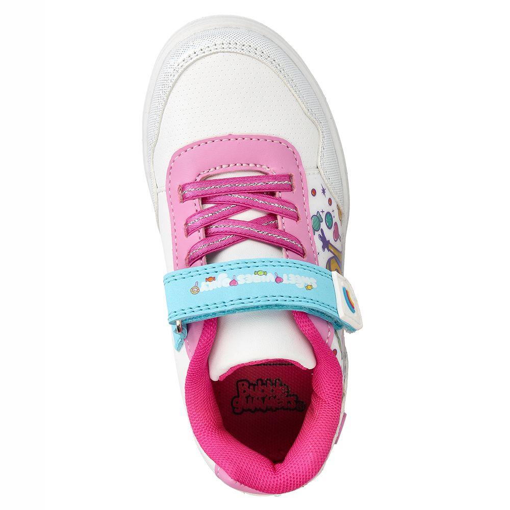 Zapatilla Niña Bubblegummers Minions Neon Blanco-Fucsia-5
