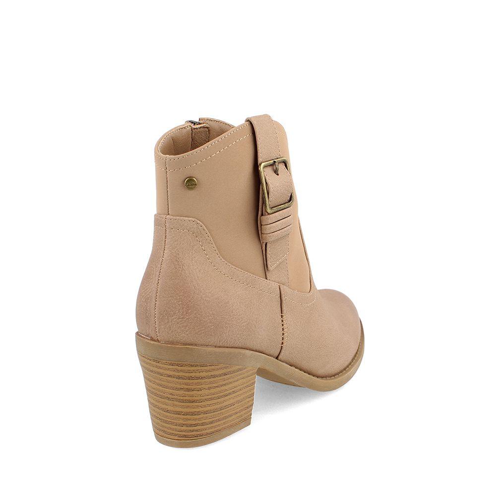 BOTÍN TEXANO MUJER BATA TOBIN BEIGE-3